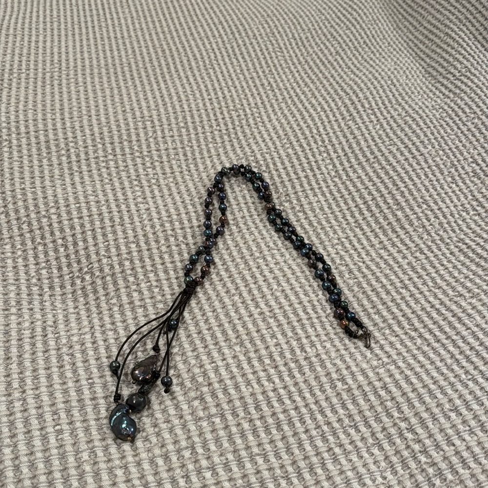 Chan Luu Leather and Freshwater Pearl Necklace